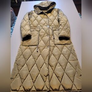 Kenneth cole quilted long parka